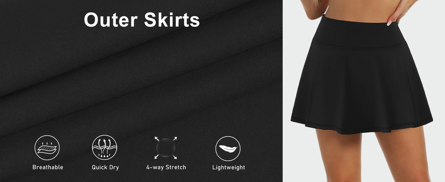 LouKeith Womens Tennis Skirt High Waisted Pleated Golf Skirts Mini Casual Workout Athletic Skorts with Pockets