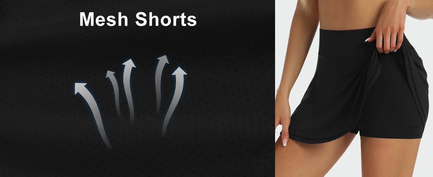 LouKeith Womens Tennis Skirt High Waisted Pleated Golf Skirts Mini Casual Workout Athletic Skorts with Pockets