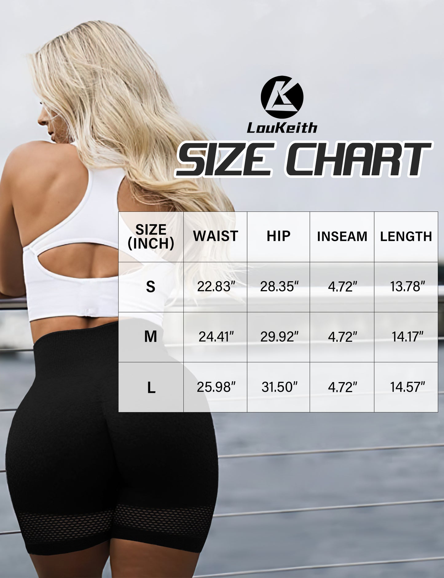 LouKeith Womens Workout Shorts Butt Lifting Gym Shorts High Waisted Seamless Yoga Biker Running Athletic Shorts