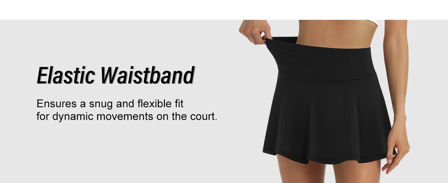 LouKeith Womens Tennis Skirt High Waisted Athletic Skorts Running Casual Pickle Ball Golf Skirts with Pockets