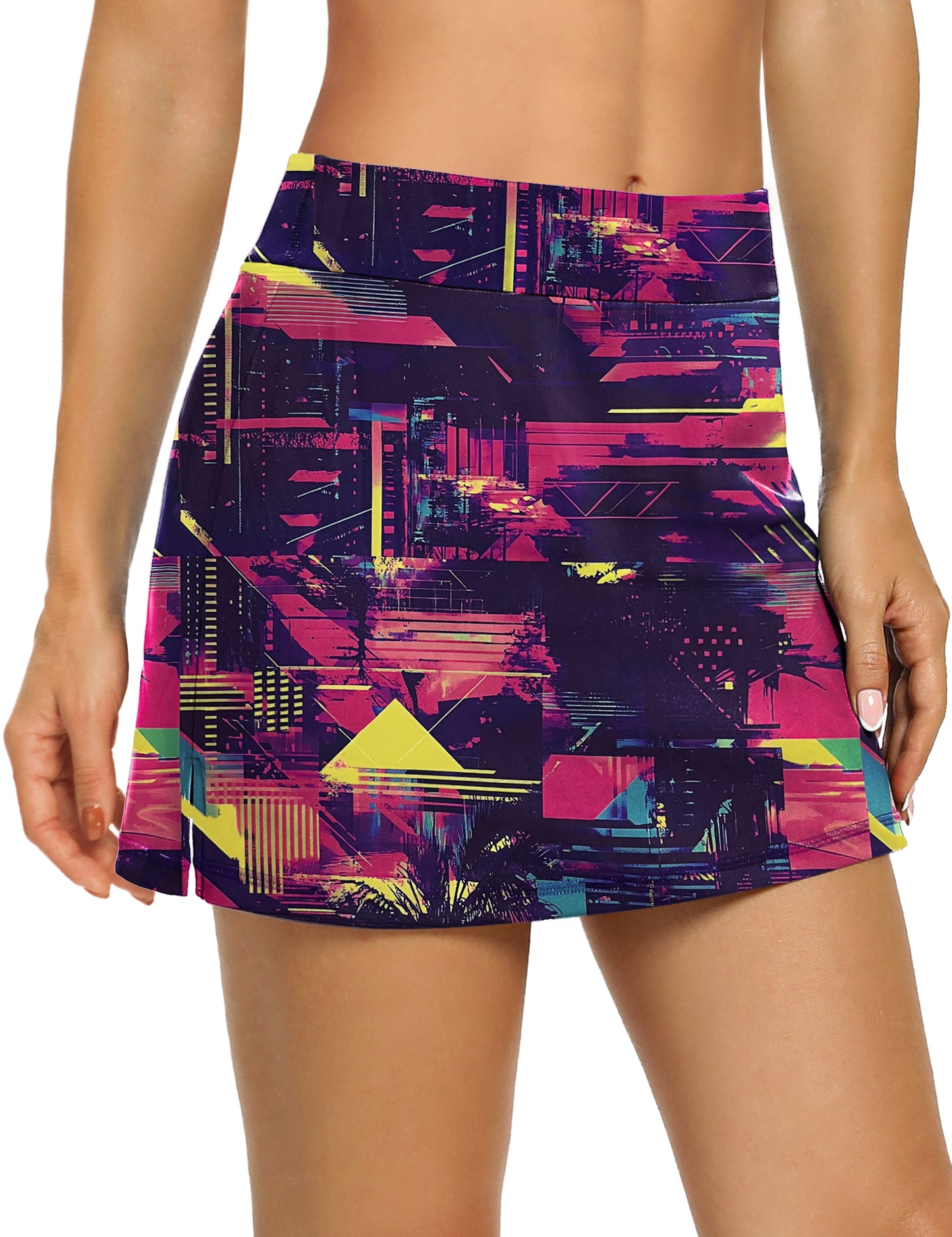 LouKeith Tennis Skirts for Women High Waisted Athletic Active Golf Skorts Mini Workout Running Skirts with Shorts Pockets