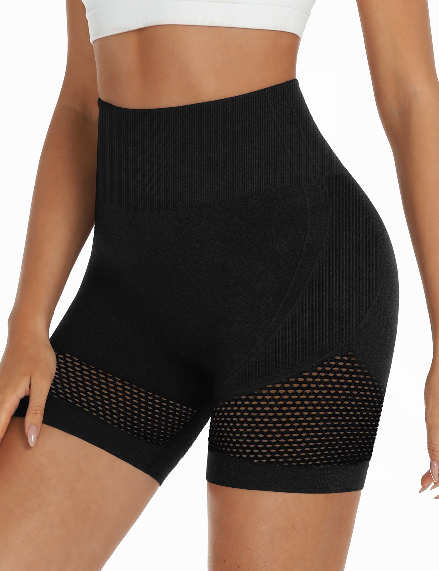 LouKeith Womens Workout Shorts Butt Lifting Gym Shorts High Waisted Seamless Yoga Biker Running Athletic Shorts