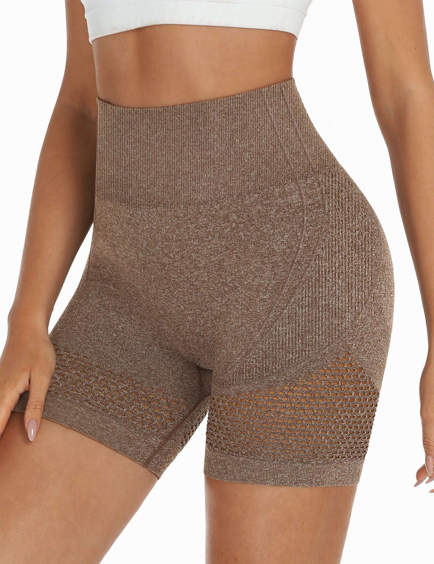 LouKeith Womens Workout Shorts Butt Lifting Gym Shorts High Waisted Seamless Yoga Biker Running Athletic Shorts