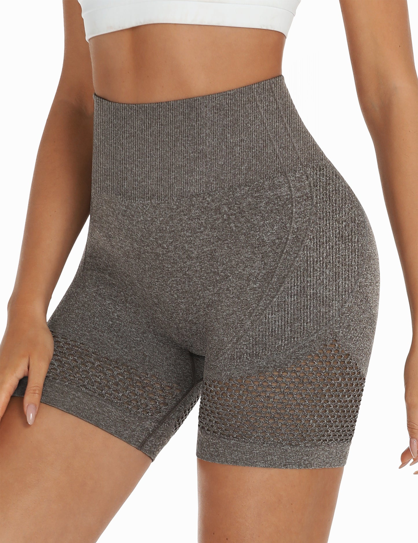 LouKeith Womens Workout Shorts Butt Lifting Gym Shorts High Waisted Seamless Yoga Biker Running Athletic Shorts