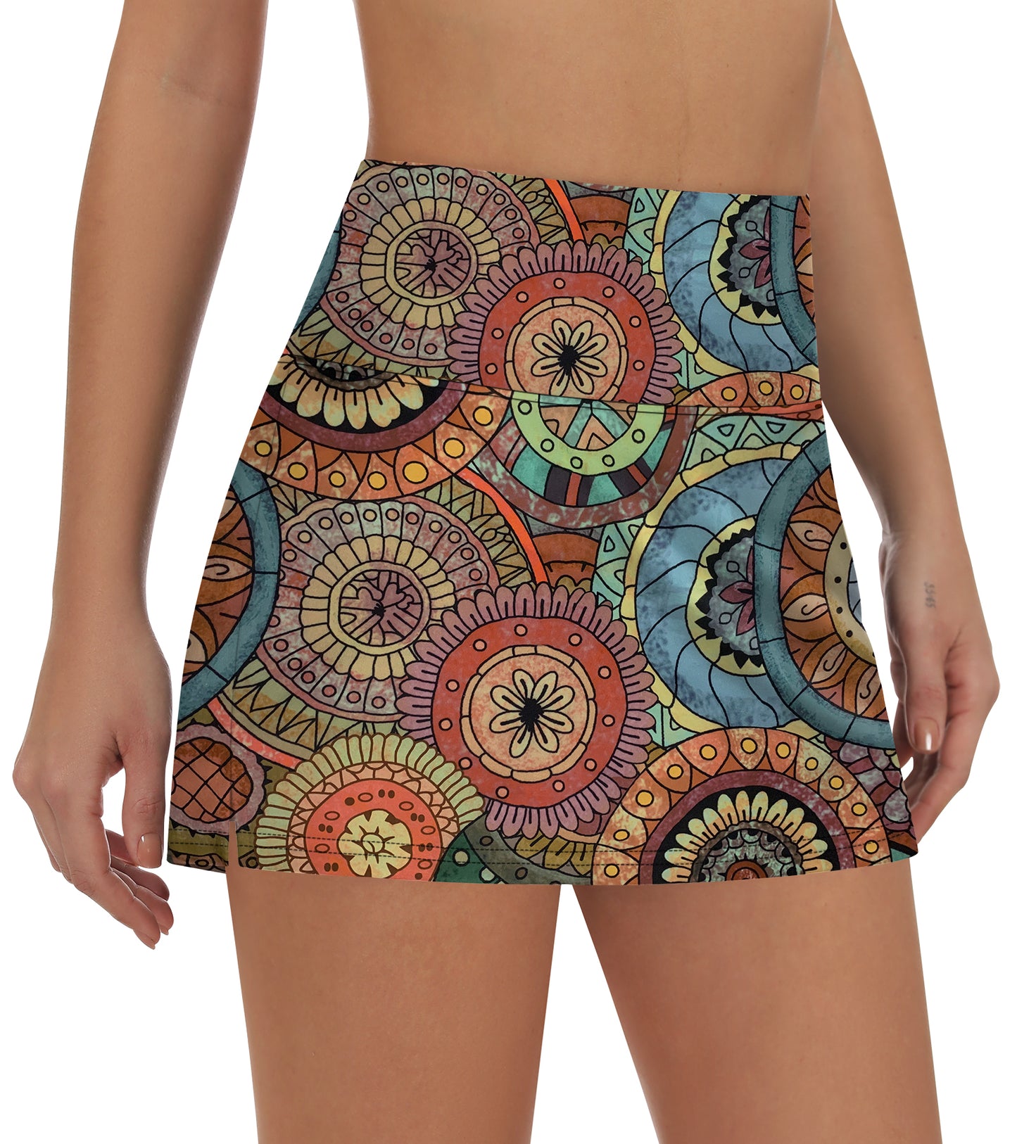Womens High Waisted Swim Skirt with Pocket Tankini Swimsuit Bathing Suit Bottoms