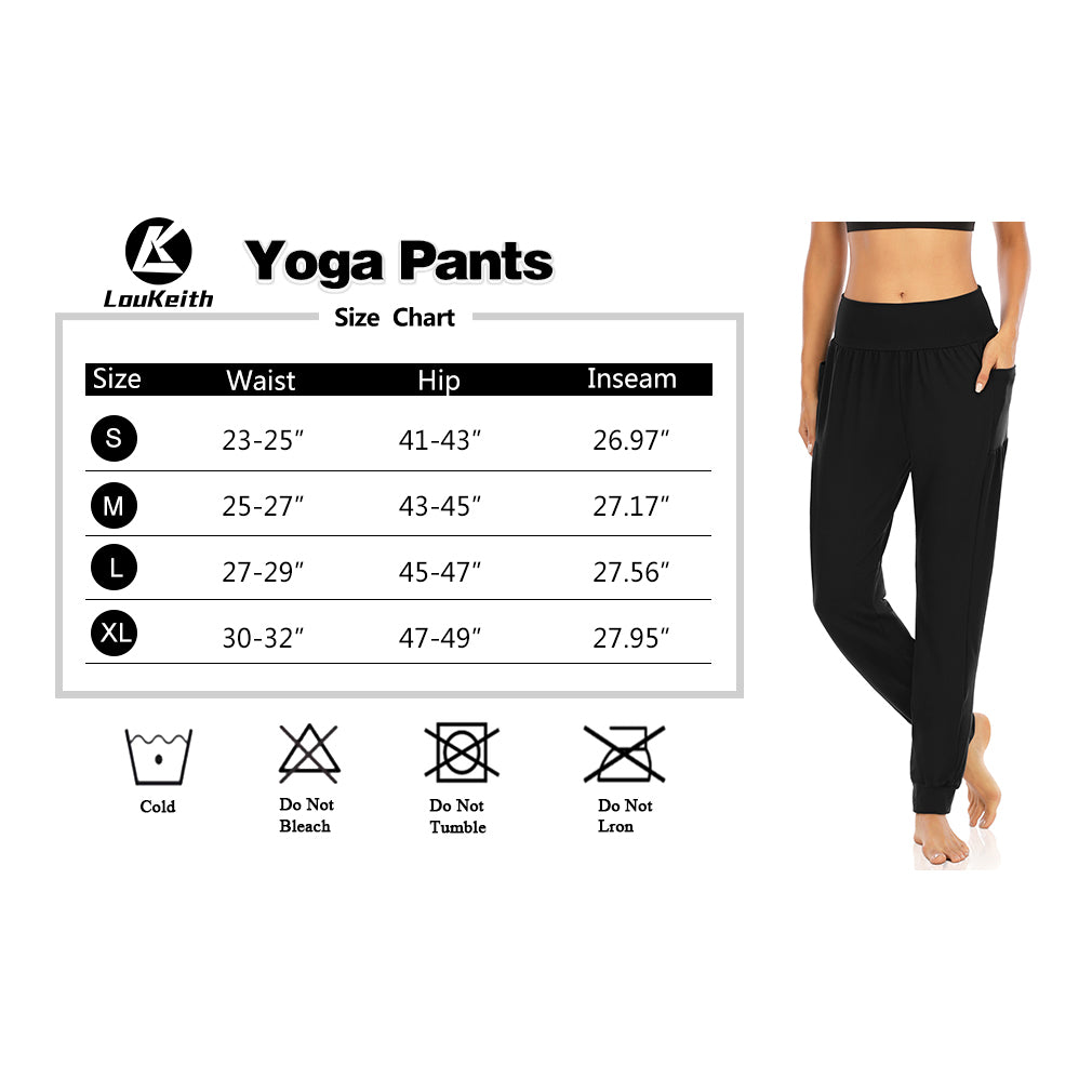 LouKeith Joggers for Women Yoga Pants Sweatpants Workout Pajama Harem Lounge Casual Pants with Pockets