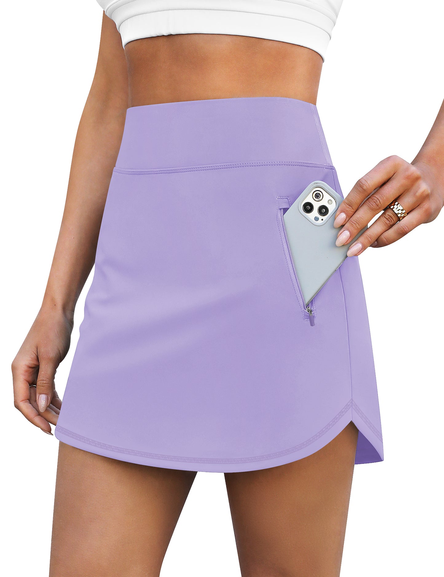 LouKeith Golf Skirts for Women Tennis Skirt with Zipper Pockets High Waisted Running Casual Athletic Skorts Built-in Shorts