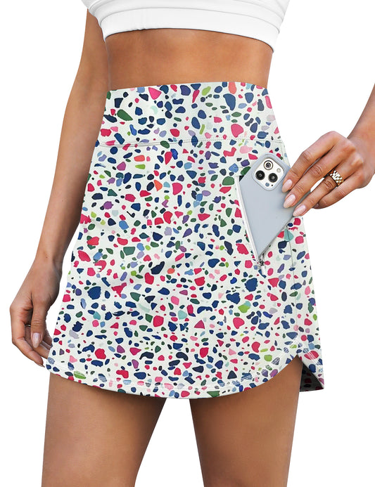 LouKeith Golf Skirts for Women Tennis Skirt with Zipper Pockets High Waisted Running Casual Athletic Skorts Built-in Shorts